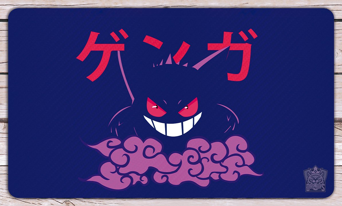 Pokemon Gengar TCG Playmat – Rubber With Card Zones – Extra Thick, Non-Slip, Includes Free Bag