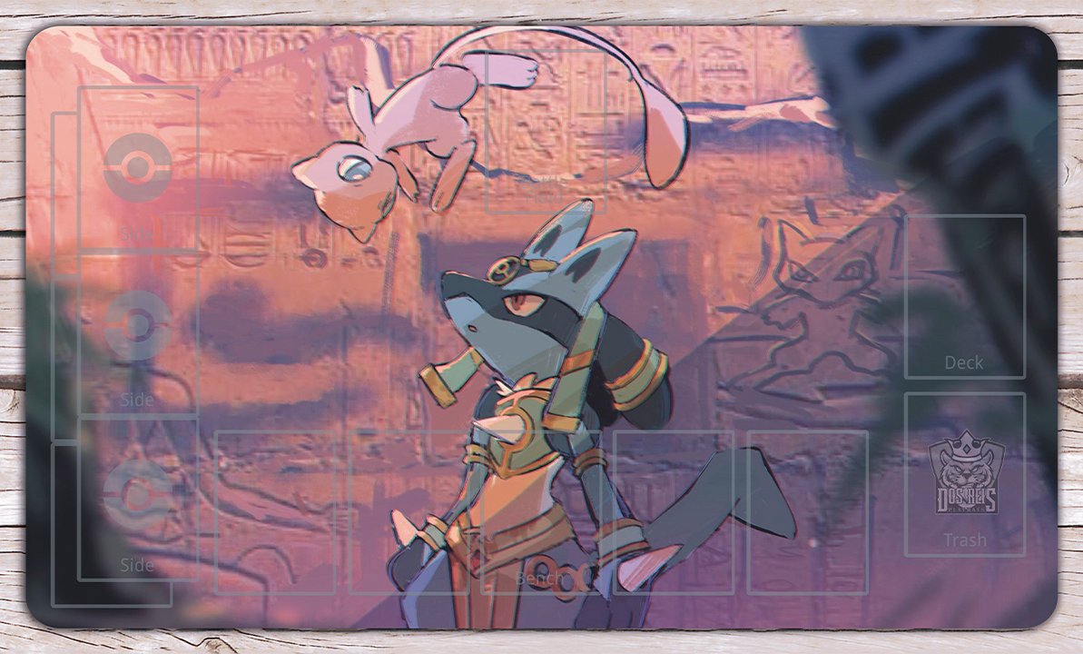 Pokemon tcg: Playmat de lutador focado em Lucario em Promoção